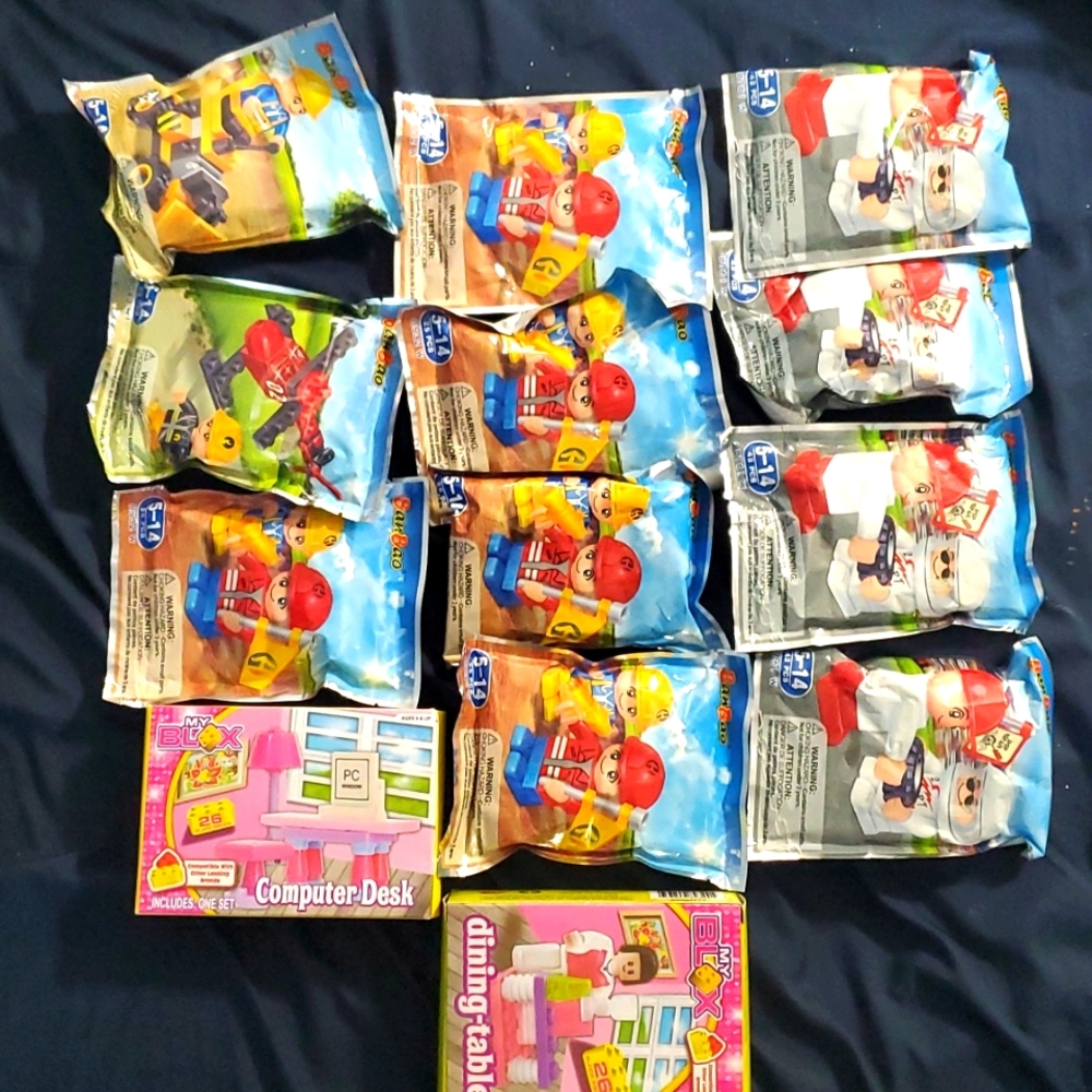 : Lot of 13 NIP my Blox & banbao building block people kits Compatible with lego